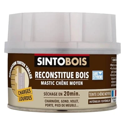 Afbeelding van SINTO reconstitueert zware ladingen hout Medium eiken 500 ml Ideaal voor het repareren van een lading Bestand Gemakkelijk aan te brengen Multifunctioneel