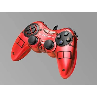 Afbeelding van Esperanza Egg105r Fighter Spelcontroller Met Vibratie PC (PC), Controller, Rood