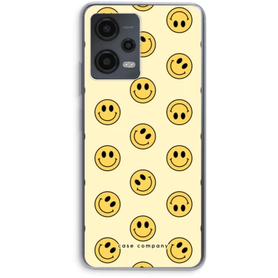Afbeelding van Case Company® hoesje geschikt voor Xiaomi Redmi Note 12 Smiley N2 Soft Cover Telefoonhoesje Bescherming aan alle Kanten en Schermrand
