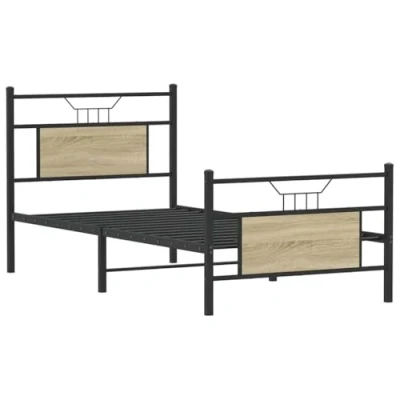 Image de vidaXL Cadre de lit sans matelas chêne sonoma 90x190 cm832304