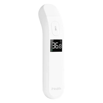 Afbeelding van iHealth contactloze voorhoofdthermometer, infrarood digitale voorhoofdthermometer voor volwassenen en kinderen, thermometer baby&#039;s met koortsaanduiding, zonder
