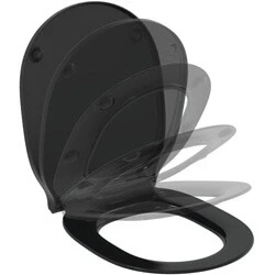 Afbeelding van Ideal Standard Connect Air toiletzitting met SoftClose deksel Zwart