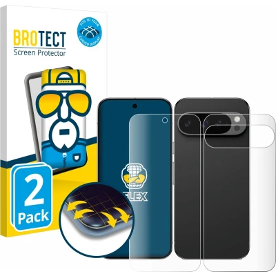 Afbeelding van BROTECT Screenprotector voor Google Pixel 9 Pro XL (Voor+Achter) Folie Beschermfolie transparant volledig dekking (2 Stuks)