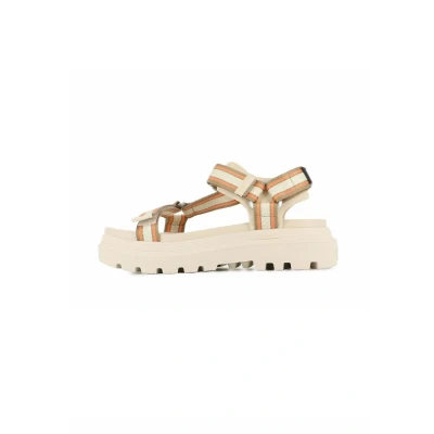 Afbeelding van Palladium Cruise Strap Sandalen met plateauzool, Dames, Maat: 41, Sahara mix Textiel/ synthetisch