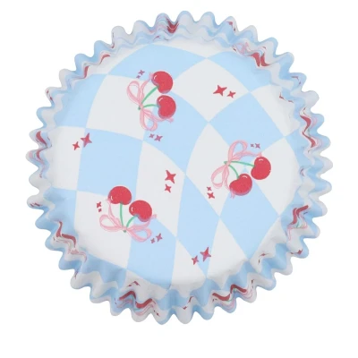 Afbeelding van PME Lot de 30 caissettes à cupcakes vintage doublées d&#039;aluminium Attachées avec un petit nœud