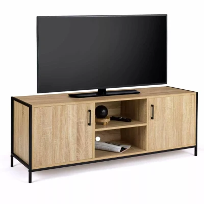 Image de Meuble TV DETROIT 2 portes design industriel 140 cm