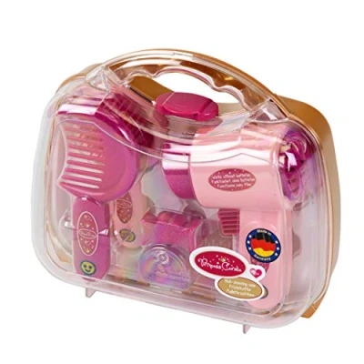 Afbeelding van Klein Toys Princess Coralie kapperskoffer incl. speelgoedfohn en haartools 21,5x8,5x19 cm roze