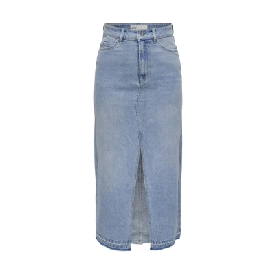Afbeelding van JDY Jdybella LONG Skirt Jeansrok, Dames, Maat: XS, Light blue