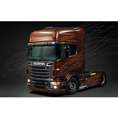 Afbeelding van Italeri 3897 Scania R730 V8 Black Amber Vrachtwagen (bouwpakket) 1:24