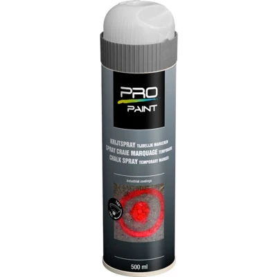 Afbeelding van Pro paint krijtspray tijdelijke markering 500 ml, wit