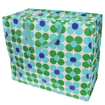 Afbeelding van Rex London Jumbo tas XXL shopper Daisy Groen Blauw