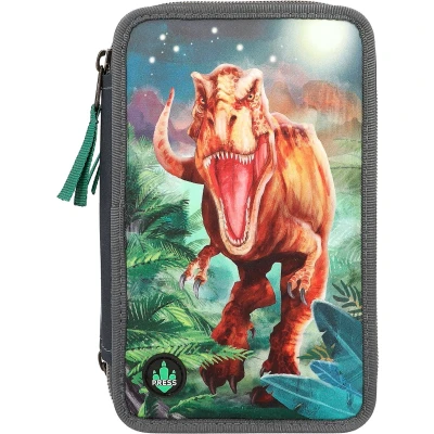 Afbeelding van Depesche Dino World 3 vaks etui met LED