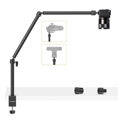 Afbeelding van VIJIM LS08 Statief met tafelklem en arm Drie delen Maximale hoogte 96 cm voor tafel/bureau tot 5 dik Zwart