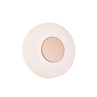 Afbeelding van LED wandlamp Celeste, bruin/wit, Ø 22 cm glas dimbaar