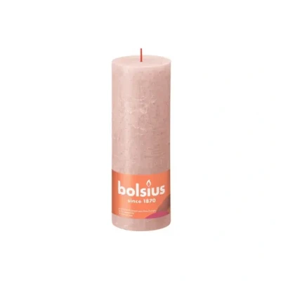 Afbeelding van Bolsius kaars rustiek Misty Pink 190/68 mm