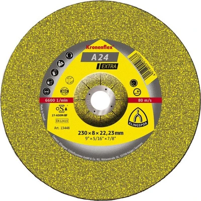 Afbeelding van Klingspor 13448 A 24 Extra Afbraamschijf gebogen Diameter 230 mm Boordiameter 22.23 Staal 10 stuk(s)