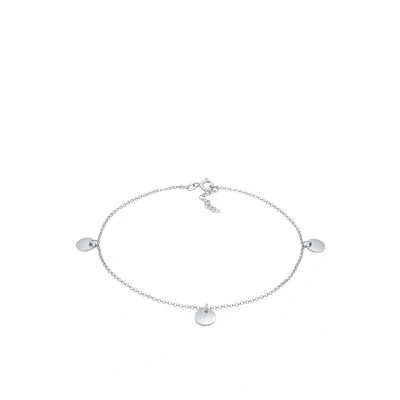 Afbeelding van Elli Basic COIN Enkelbandjes, Dames, Maat: 25, Silber