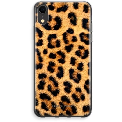 Afbeelding van Case Company® iPhone XR hoesje Luipaard Soft Cover Telefoonhoesje Bescherming aan alle Kanten en Schermrand
