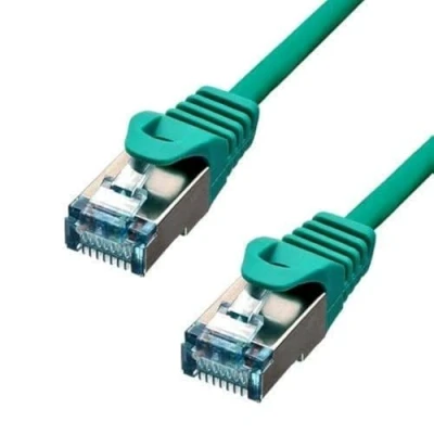 Image de ProXtend Cordon de raccordement RJ 45 (M) pour 1.5 m 6 mm SFTP, PiMF CAT 6a IEEE 802.3at sans halogène, moulé, crochet, bloqué vert