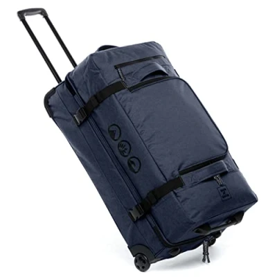 Afbeelding van XXL reistas met 2 wielen Kane 80 cm Sporttas Reiswagen Gerecycled Zeeblauw L, Oceaan Blauw, draagtas