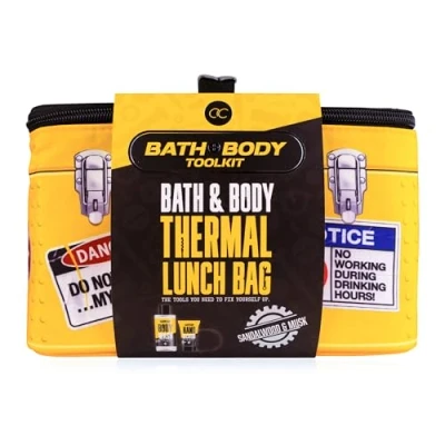 Afbeelding van Accentra Bath + Body Toolkit Gift Set for Men in Thermal Bag 200ml Shower Gel, 50ml Hand Scrub, and Net Sponge