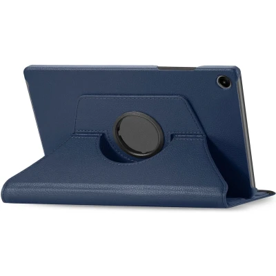 Afbeelding van iMoshion Tablet Hoes Geschikt voor Samsung Galaxy Tab A9 8.7 inch 360 Draaibare Bookcase Donkerblauw