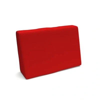 Afbeelding van POKAR Kussen voor europallets, waterdicht, 1 x rugleuning 60 cm 40 20/10 cm, van koudschuim, zeer comfortabel, tuinbank, zonder pallet, rood