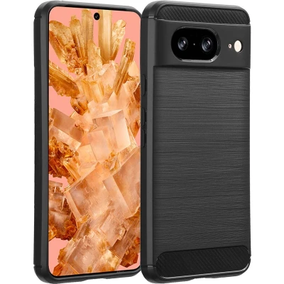Afbeelding van imoshion Hoesje Geschikt voor Google Pixel 8 Siliconen Brushed Backcover Zwart