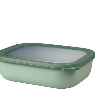Image de Mepal Bol Multifonction Rectangulaire Boîte Conservation Alimentaire avec Couvercle Convient comme de Hermétique pour le Réfrigérateur, Micro ondes &amp; Congélateur 2000 ml Nordic sage