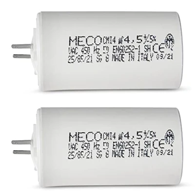 Afbeelding van 2 condensatoren 4,5 µF speciaal voor rolluiken met kleine kabelschoenen 2,8 mm
