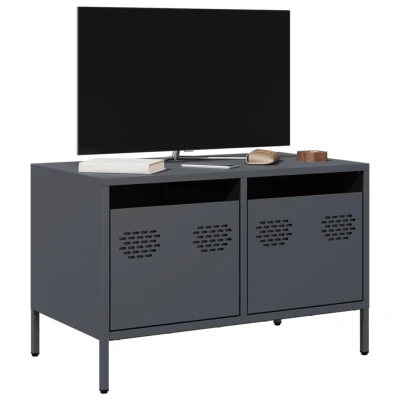 Afbeelding van vidaXL Tv meubel 68x39x43,5 cm koudgewalst staal antracietkleurig