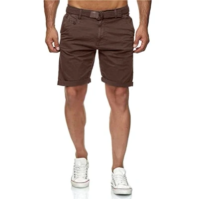 Afbeelding van Indicode Conor katoenen shorts voor heren, Rootbeer