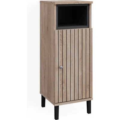 Afbeelding van Vicco Halfhoge kast Aquis, Sonoma/Bruin, 30 x 86.8 cm met deur en open vak
