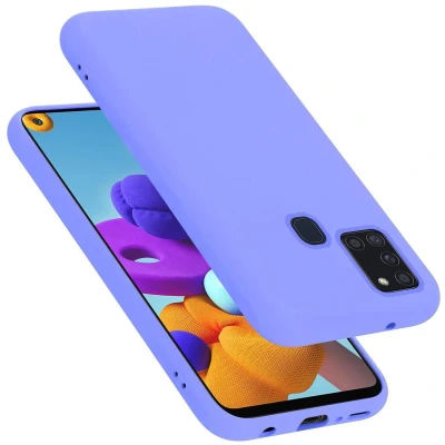 Afbeelding van Cadorabo Hoesje geschikt voor Samsung Galaxy A21s in LIQUID LICHT PAARS Beschermhoes gemaakt van flexibel TPU silicone Case Cover
