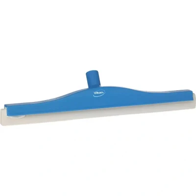 Afbeelding van Vikan Vloertrekkers Met Flexibele Nek Klassieke Vloertrekker Polypropyleen En Witte Schuimrubber Cassette 50cm Breed Blauw