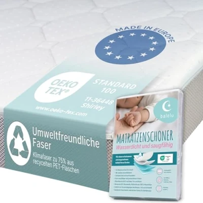 Afbeelding van Sun Garden Comfort babymatras 70 x 140 cm met traprand + bescherming, Oeko Tex 100 gecertificeerd, comfortabel schuim, ergonomisch, voor babybed, kinderbed, reisbed, wasbare hoes