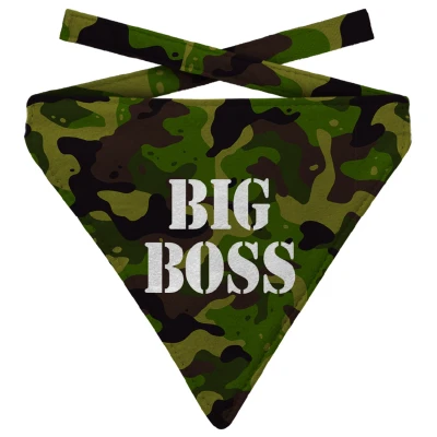 Afbeelding van Plenty Gifts Hondenhalsdoek Big Boss Polyester Groen Maat L
