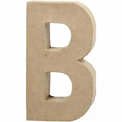 Afbeelding van Letter, groot, B, h: 20,5 cm, b: 11,5 1stuk, dikte 2,5 cm