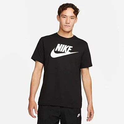 Image de Nike Men&#039;s Short Sleeve T Shirt M Nsw Tee Icon Futura, Black/White, AR5004 010, 3XL