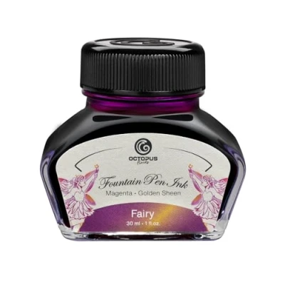 Afbeelding van Octopus Fluids Fairy Sheen Ink vulpen van inktglas, 30 ml, violet