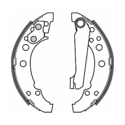 Afbeelding van ABE C0W001ABE Remschoenen Achteras 180 31 VOLKSWAGEN: GOLF 3, 2, Polo III Hatchback, AUDI: 80 B3, A2, B2, SEAT: Ibiza 4, 2