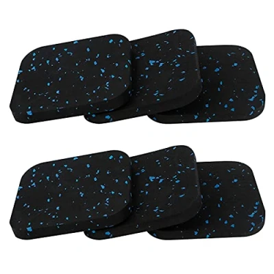 Afbeelding van Bigxin Set van 6 wasmachine voetmatten, loopband dik rubber, schokabsorberend, oefenmat voor en (10 x 10 1 cm)
