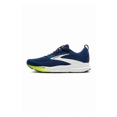 Afbeelding van Brooks Trace 4 Hardloopschoenen voor op de weg, Heren, Maat: 46.5, Navy peacoat acid lime Textiel