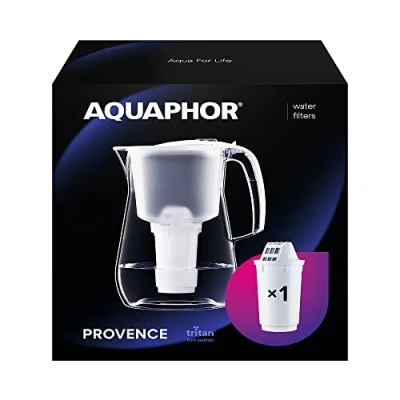 Afbeelding van AQUAPHOR Provence Premium waterfilter met 1 filterpatroon A5 MG antikalkglas, chloor en verrijkt water magnesium 4,2 liter