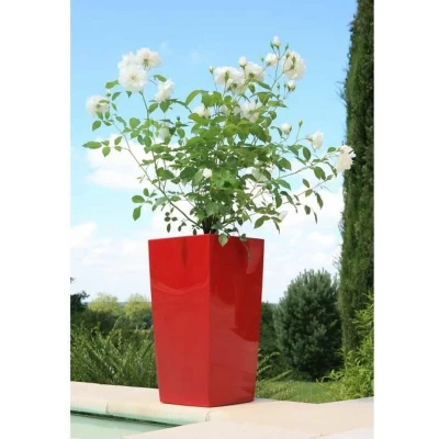 Afbeelding van Bloempot Riviera Rood Plastic Vierkant 29 x 52 cm