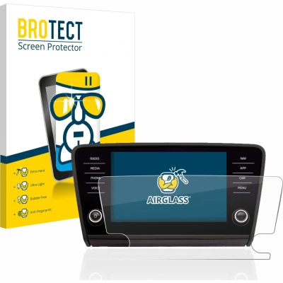 Afbeelding van BROTECT Screenprotector voor Skoda Octavia 2017 Infotainment System Folie Beschermfolie Beschermglas transparant