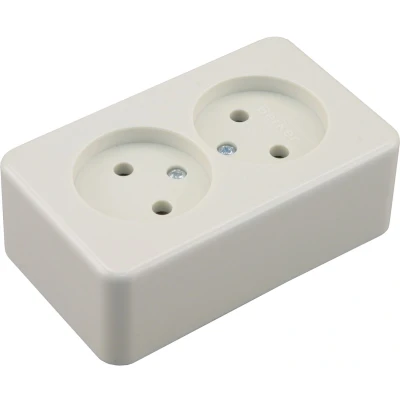 Afbeelding van Berker Opbouw Contactdoos 2 voudig Polarwit