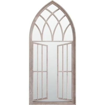 Afbeelding van VidaXL Tuinspiegel 100x45 cm ijzer zandkleurig