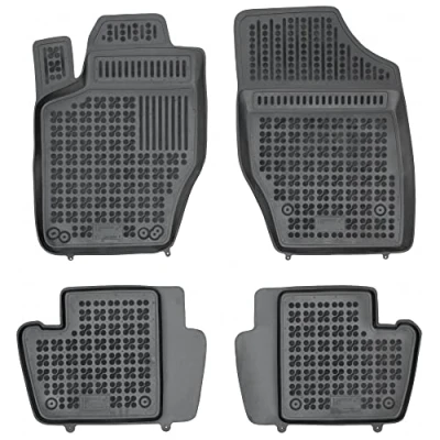 Afbeelding van REZAW PLAST 201218 Vloermatset Rubber voor en achter 4 Zwart Op maat gemaakt PEUGEOT: 307 Estate, Hatchback, CITROËN: C4 II Hatchback