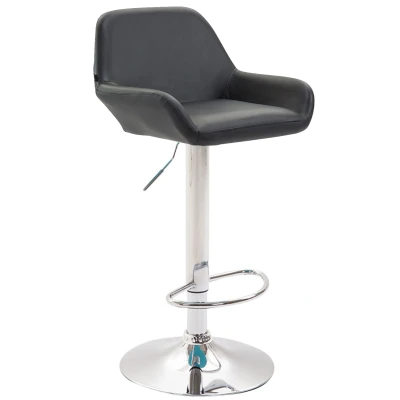 Afbeelding van Barkruk Mysen Kunstleer Chrome frame Bruin
